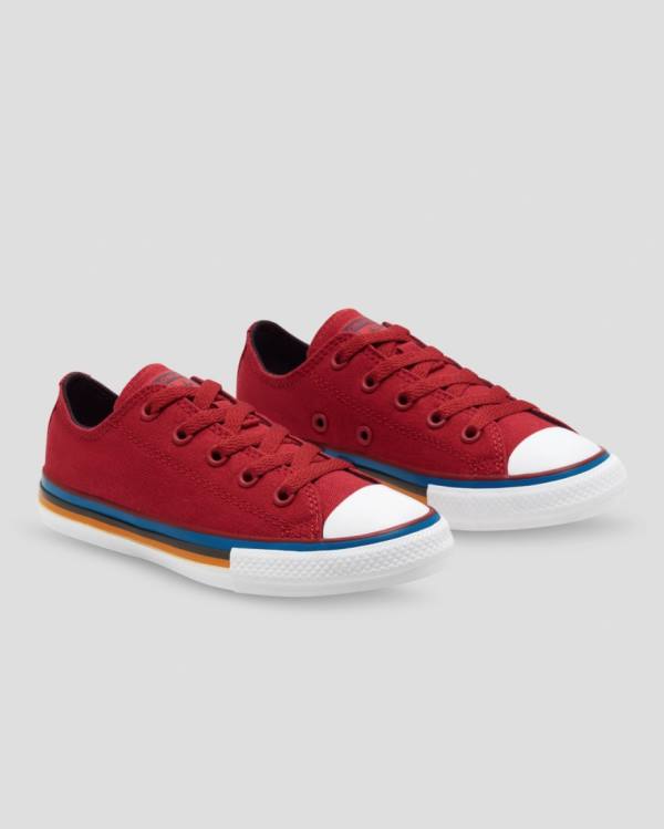 Zapatillas Bajas Converse Chuck Taylor All Star Multi Stripe Rojas | CV-056MWR