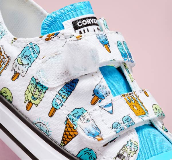 Zapatillas Bajas Converse Chuck Taylor All Star Easy-On Frozen Treats Blancas Azules Verde Claro | CV-086AVP