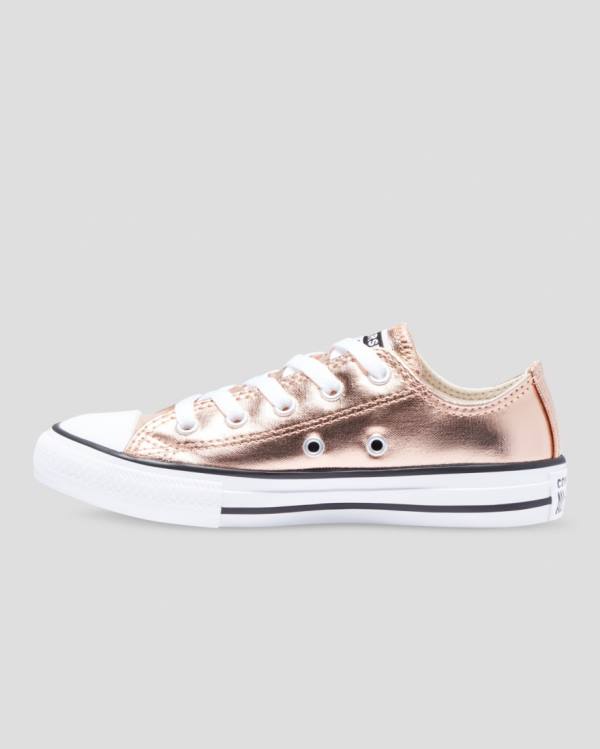 Zapatillas Bajas Converse Chuck Taylor All Star Metallic Doradas Blancas | CV-153GPC