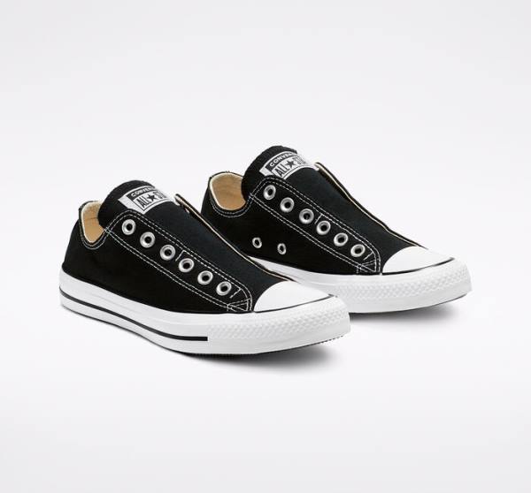 Zapatillas Bajas Converse Chuck Taylor All Star Slip Negras Blancas | CV-251YEZ