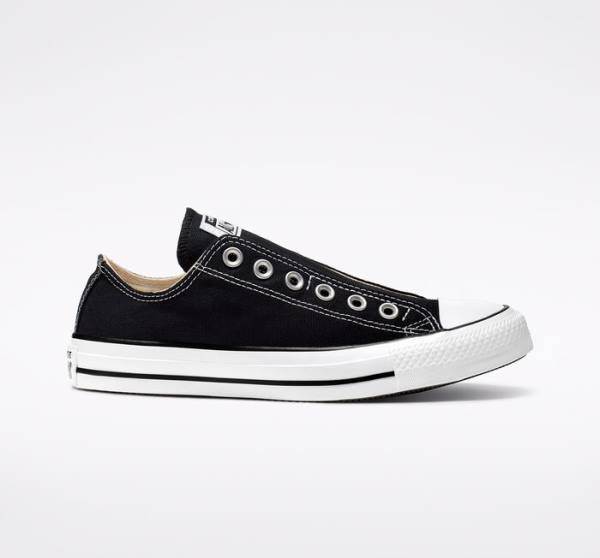 Zapatillas Bajas Converse Chuck Taylor All Star Slip Negras Blancas | CV-251YEZ