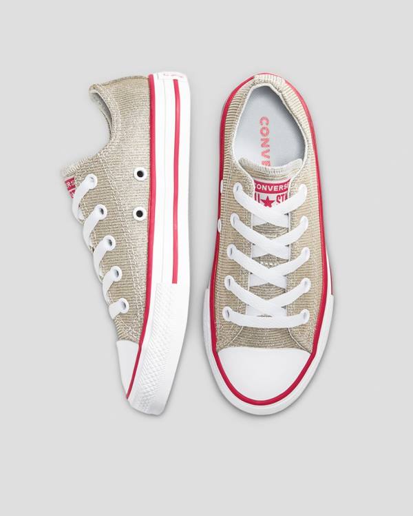 Zapatillas Bajas Converse Chuck Taylor All Star Glitter Textil Marrones | CV-254WYD