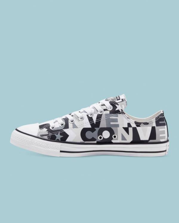 Zapatillas Bajas Converse Chuck Taylor All Star Logo Print Negras | CV-297EGQ