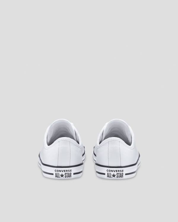 Zapatillas Bajas Converse Chuck Taylor All Star Dainty Cuero Blancas | CV-310JAV