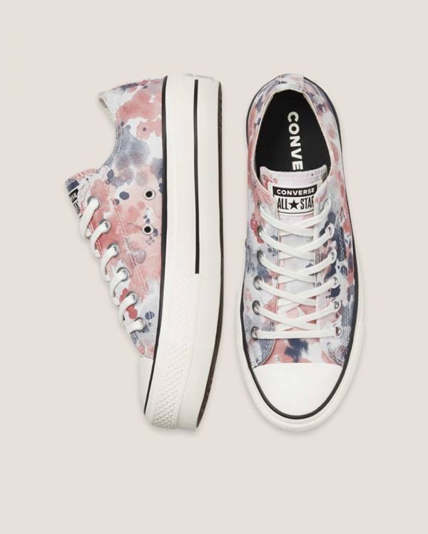 Zapatillas Bajas Converse Chuck Taylor All Star Lift Festival Gris Rosas | CV-351PDG