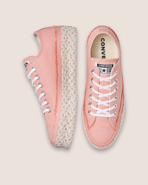 Zapatillas Bajas Converse Chuck Taylor All Star Alpargata Plataforma Rosas | CV-520RBF