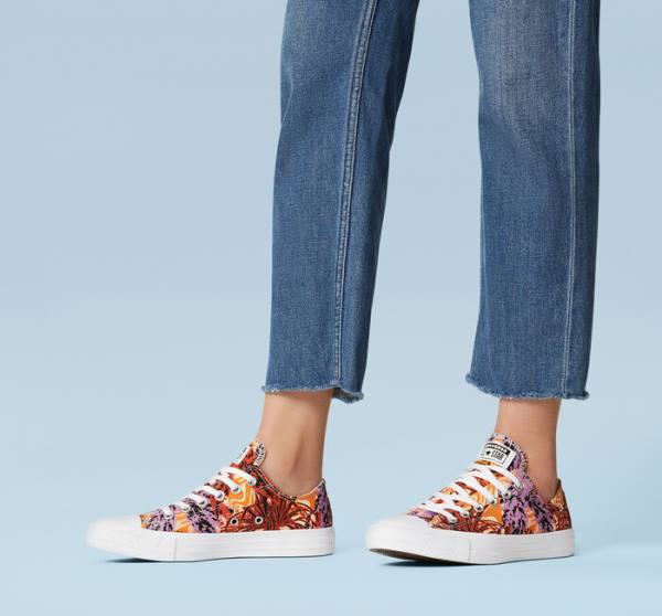 Zapatillas Bajas Converse Chuck Taylor All Star Tropical Florals Naranjas Negras Blancas | CV-527KPD