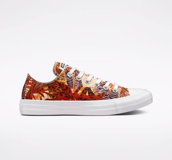 Zapatillas Bajas Converse Chuck Taylor All Star Tropical Florals Naranjas Negras Blancas | CV-527KPD