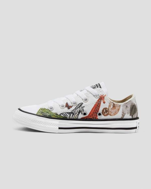 Zapatillas Bajas Converse Chuck Taylor All Star Animal Print Blancas | CV-560NPJ