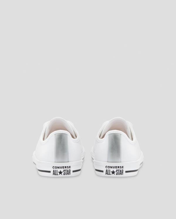 Zapatillas Bajas Converse Chuck Taylor All Star Dainty Mono Metallic Blancas | CV-578TJW