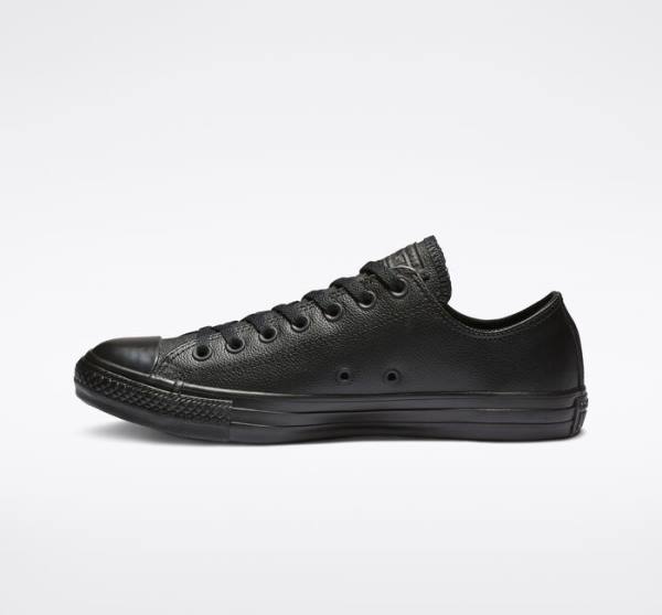 Zapatillas Bajas Converse Chuck Taylor All Star Cuero Negras | CV-604JXO