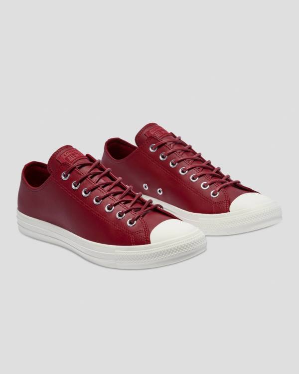 Zapatillas Bajas Converse Chuck Taylor All Star Seasonal Cuero Burdeos | CV-672KPM