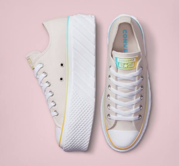 Zapatillas Bajas Converse Chuck Taylor All Star 2X Lift Plataforma Gradient Blancas Azules | CV-708JIY