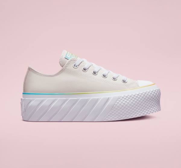 Zapatillas Bajas Converse Chuck Taylor All Star 2X Lift Plataforma Gradient Blancas Azules | CV-708JIY