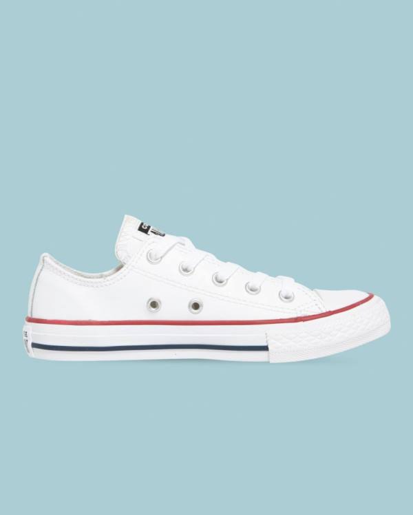 Zapatillas Bajas Converse Chuck Taylor All Star Cuero Blancas | CV-723DLI