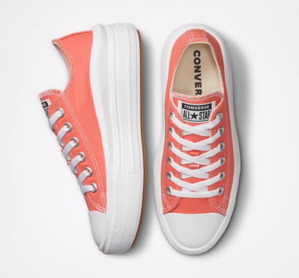 Zapatillas Bajas Converse Chuck Taylor All Star Move Plataforma Seasonal Color Blancas Blancas | CV-795DQO