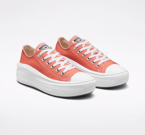 Zapatillas Bajas Converse Chuck Taylor All Star Move Plataforma Seasonal Color Blancas Blancas | CV-795DQO