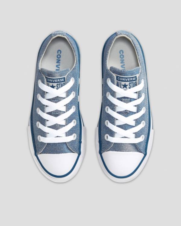 Zapatillas Bajas Converse Chuck Taylor All Star Glitter Textil Azules | CV-795VXM