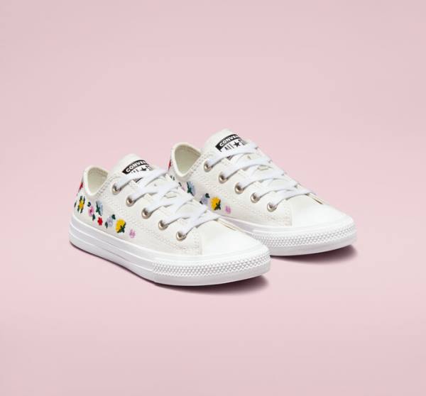 Zapatillas Bajas Converse Chuck Taylor All Star Floral Embroidery Blancas Blancas | CV-807RJH