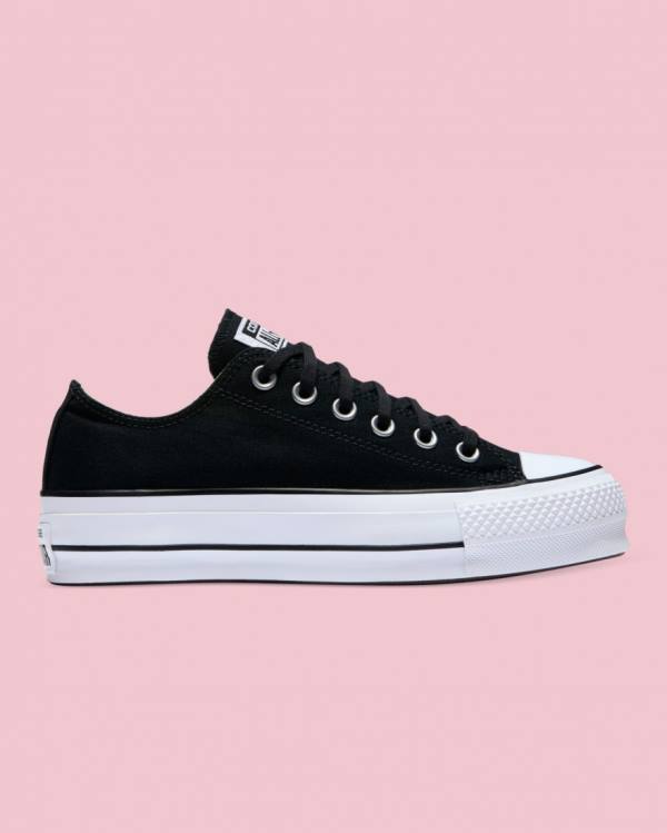 Zapatillas Bajas Converse Chuck Taylor All Star Lona Lift Negras | CV-814QKL