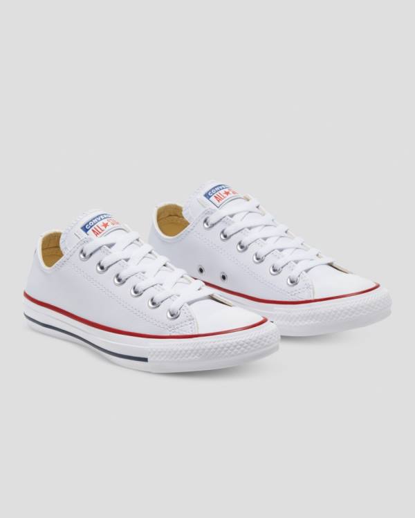 Zapatillas Bajas Converse Chuck Taylor All Star Cuero Blancas | CV-927DEN