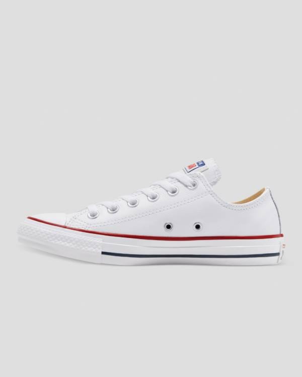 Zapatillas Bajas Converse Chuck Taylor All Star Cuero Blancas | CV-927DEN