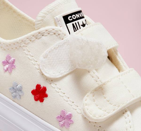 Zapatillas Bajas Converse Chuck Taylor All Star Easy-On Floral Embroidery Blancas Blancas | CV-960ZSK