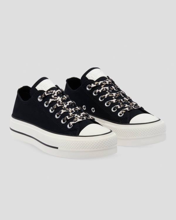 Zapatillas Bajas Converse Chuck Taylor Lift Archive Print Plataforma Negras | CV-945HFK