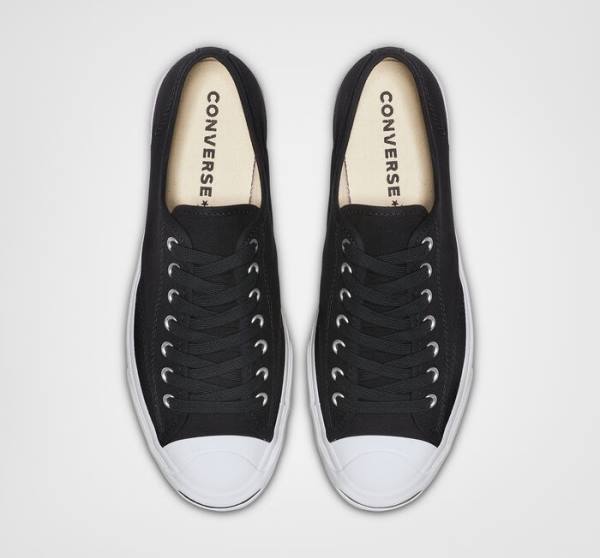 Zapatillas Bajas Converse Jack Purcell Lona Negras Blancas | CV-287IHK