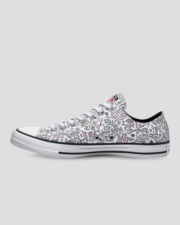 Zapatillas Bajas Converse Keith Haring Chuck Taylor All Star Blancas Negras Rojas | CV-853HBL