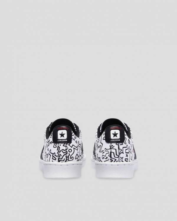 Zapatillas Bajas Converse Keith Haring Pro Cuero Blancas Negras Rojas | CV-059KQH