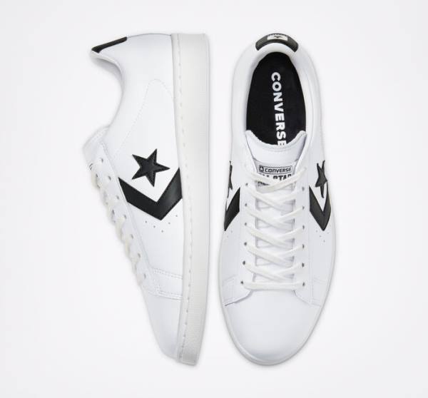 Zapatillas Bajas Converse OG Pro Cuero Blancas Negras Blancas | CV-853MTD