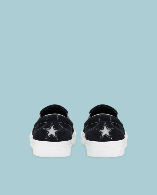 Zapatillas Bajas Converse One Star CC Slip On Negras | CV-435UEO