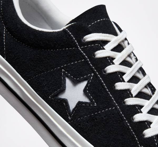 Zapatillas Bajas Converse One Star Negras Blancas | CV-215ZAJ