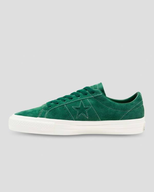 Zapatillas Bajas Converse One Star Pro Pigskin Gamuza Verde | CV-568KDP