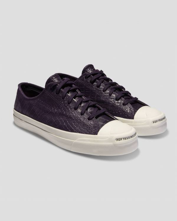 Zapatillas Bajas Converse Pop Trading Co Jack Purcell Pro Moradas Negras | CV-703JTC