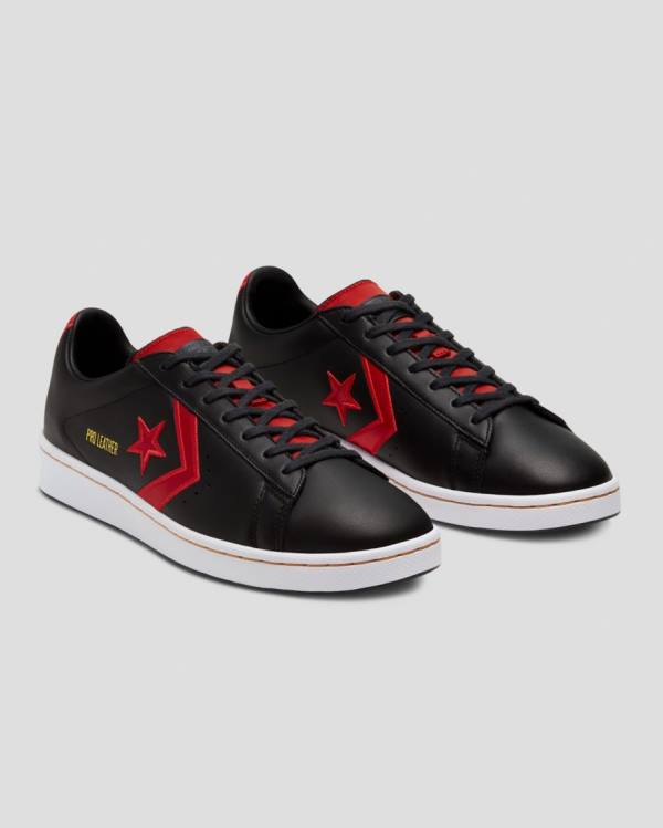 Zapatillas Bajas Converse Pro Cuero Bleeding Colours Negras | CV-346OAZ