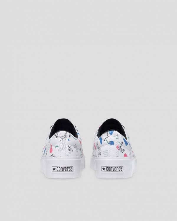 Zapatillas Bajas Converse Skid Grip 80s Archive Print Blancas | CV-871RGE