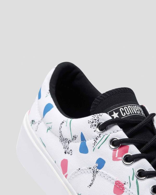 Zapatillas Bajas Converse Skid Grip 80s Archive Print Blancas | CV-871RGE