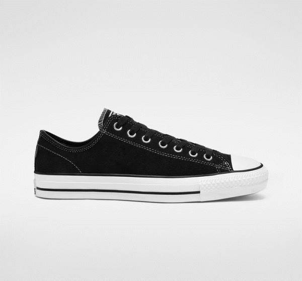 Zapatillas Skate Converse CONS Chuck Taylor All Star Pro Gamuza Negras Blancas | CV-364XDV