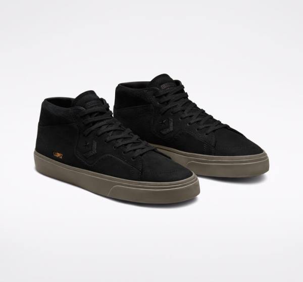 Zapatillas Skate Converse CONS Louie Lopez Pro Nubuck Cuero Negras Marrones Claro | CV-230LAO