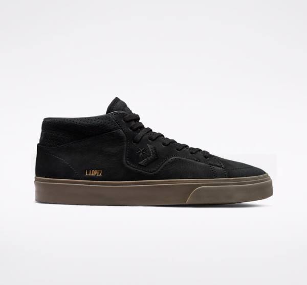 Zapatillas Skate Converse CONS Louie Lopez Pro Nubuck Cuero Negras Marrones Claro | CV-243GDV